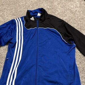 Adidas Blue and Black soccer track jacket